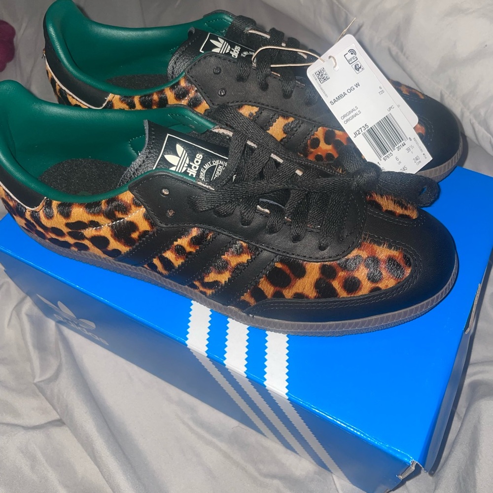 adidas Samba OG Black Green Leopard